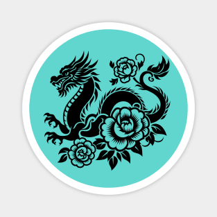 Floral Dragon Magnet